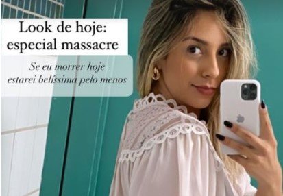 Professora da rede pública do DF posta “look especial massacre”: 'Morrer belíssima'