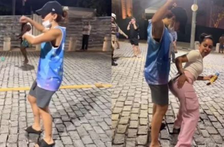 Anitta usa disfarce e curte Carnaval de Salvador na rua