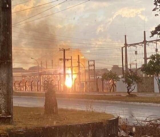 Após subestação pegar fogo, cidades do Nortão ficam sem energia; Assista