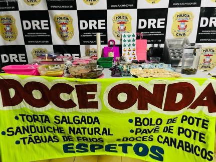 Casal é preso vendendo doces  recheado com maconha