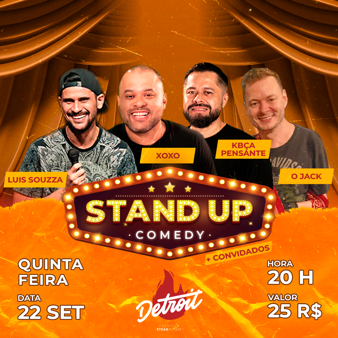 Detroit Steakhouse apresenta a 4ª edição do "Detroit Comedy"