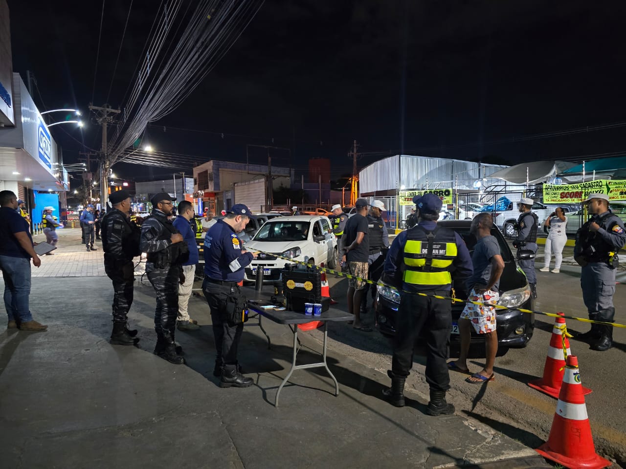 Dez condutores são presos por embriaguez ao volante durante a operação Lei Seca em Cuiabá