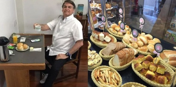 Em visita à Cuiabá, Bolsonaro gastou R$ 30 mil na Padaria América