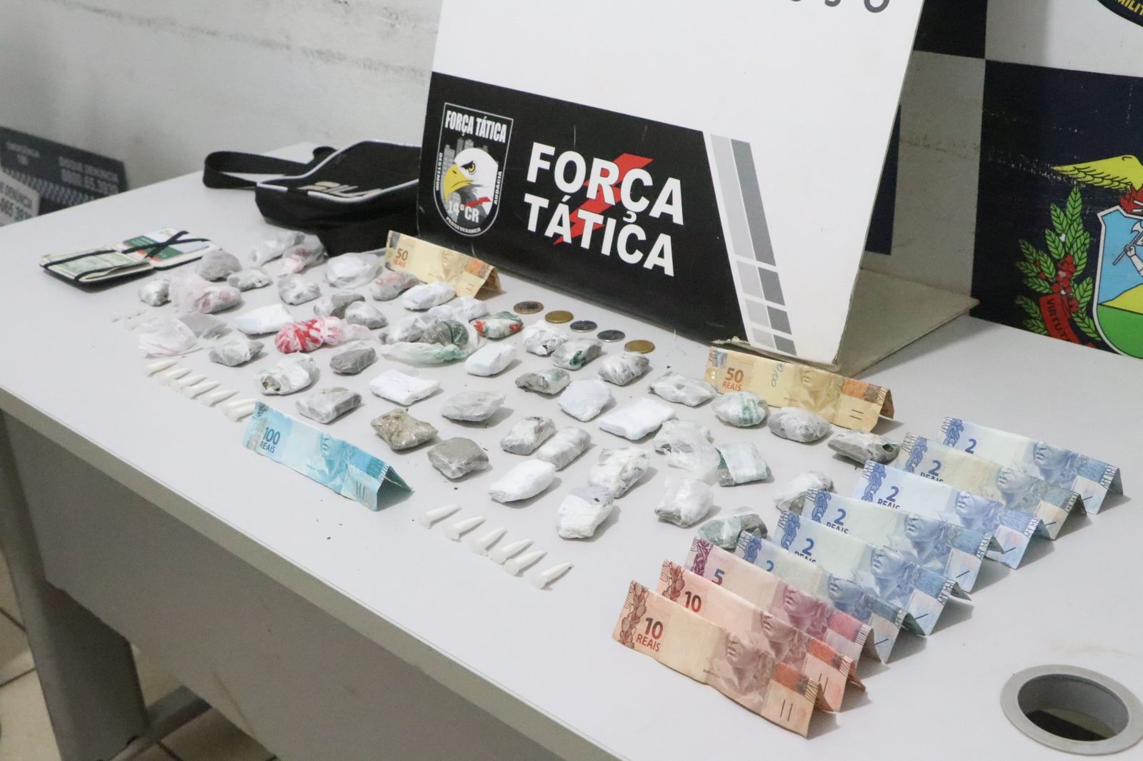 Força Tática prende homem com 61 porções de drogas em Nova Mutum