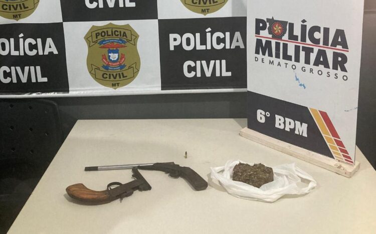 Membro de facção criminosa é preso com armas de fogo e porção de maconha