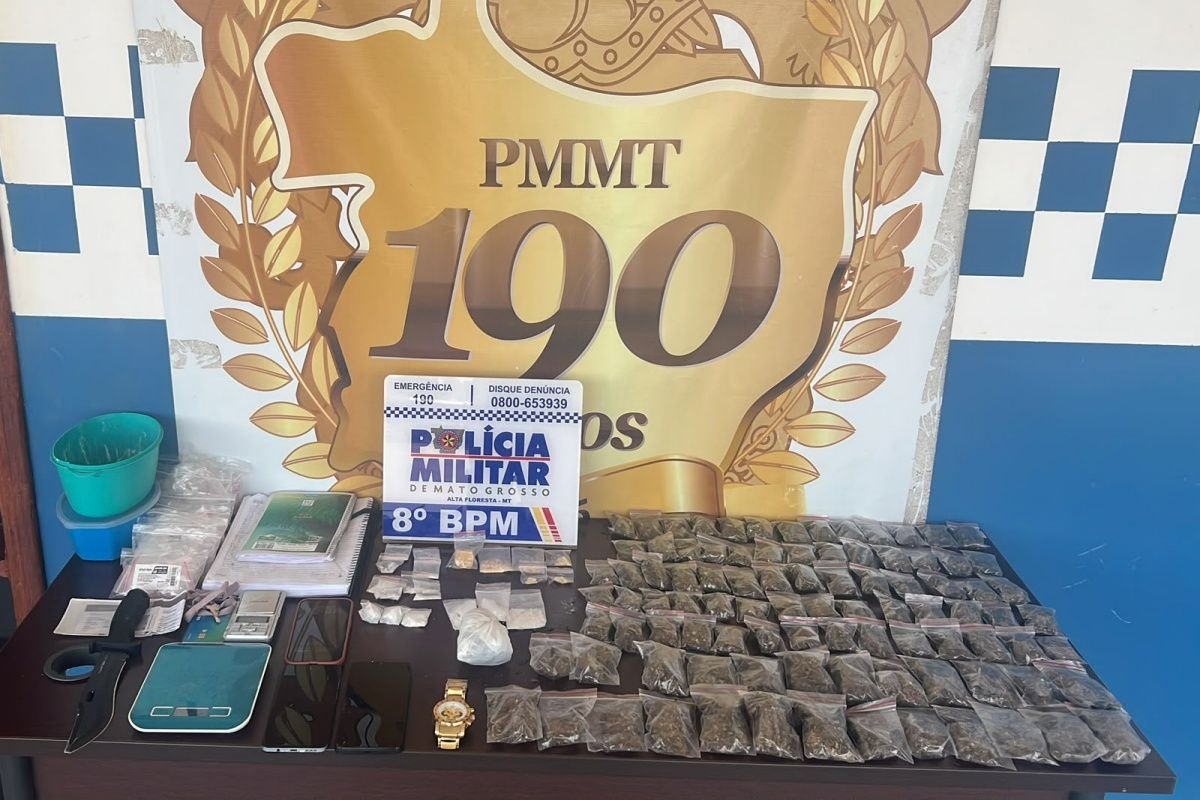 Polícia Militar apreende dois adolescentes e 107 porções de drogas em Alta Floresta