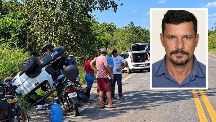 Homem de 46 anos falece em hospital após capotamento na BR-070 em Cáceres, Mato Grosso