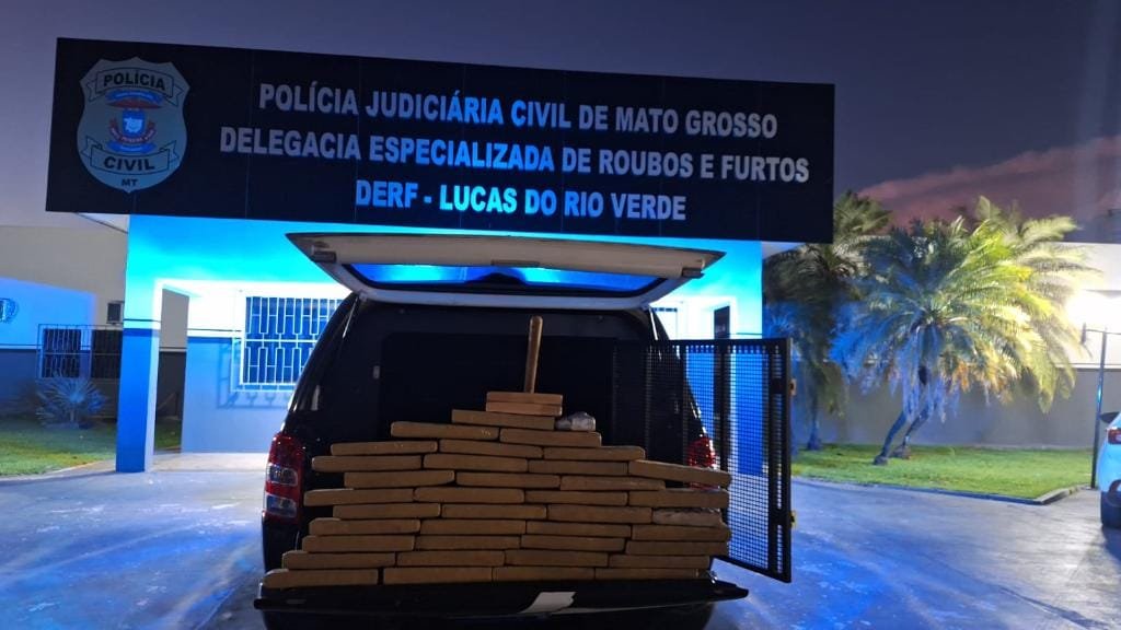 Polícia Civil apreende 40 kg de drogas em depósito de organização criminosa em Lucas do Rio Verde