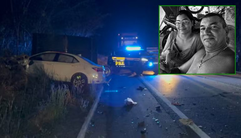 Acidente fatal na BR-070: pai e filha morrem em colisão entre moto e carro em Cáceres