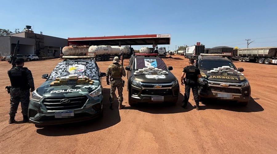 Operação conjunta apreende 60 quilos de cocaína e skunk avaliados em R$ 1,8 milhão na divisa MT-GO