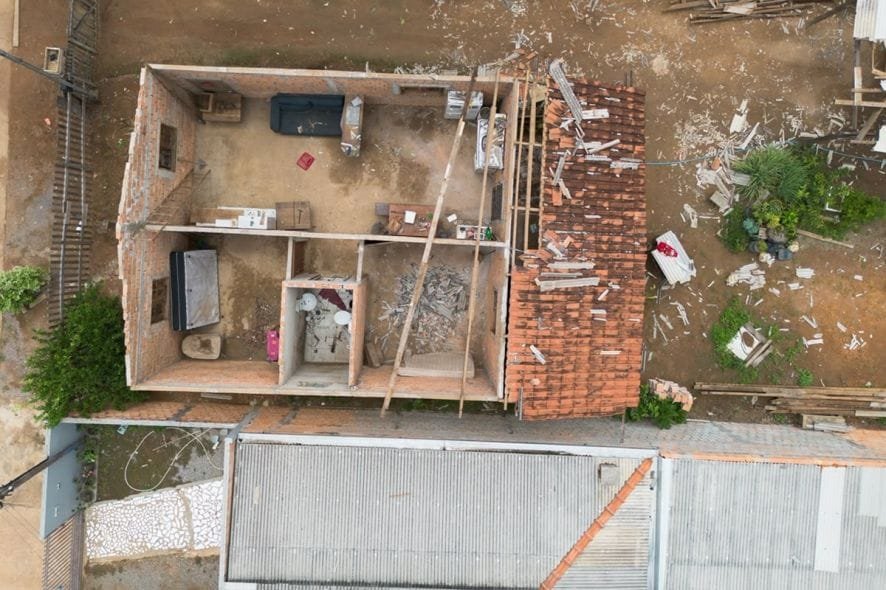 Vera decreta emergência após temporal destruir residências e deixar famílias desabrigadas