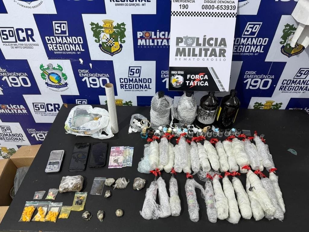 Polícia Militar desmancha esquema de fabricação de drogas sintéticas em Barra do Garças