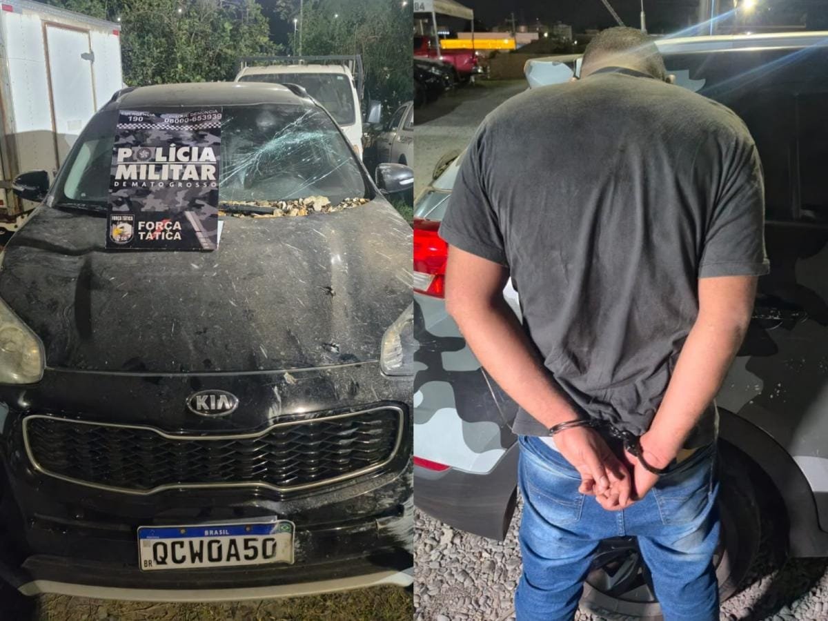 Homem é preso pela PM após sequestrar mulheres na saída de igreja e exigir Pix em Cuiabá