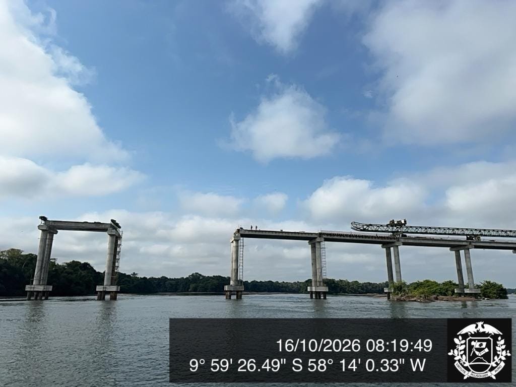 Ponte de 1,4 km sobre Rio Juruena atinge 77% de execução em Mato Grosso