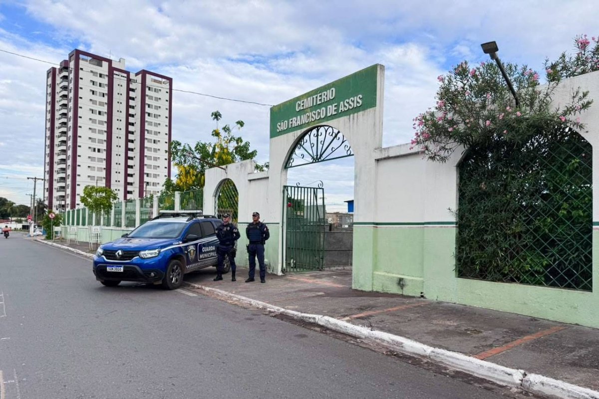 Guarda Municipal intensifica operação de segurança nos cemitérios de Várzea Grande no Dia de Finados