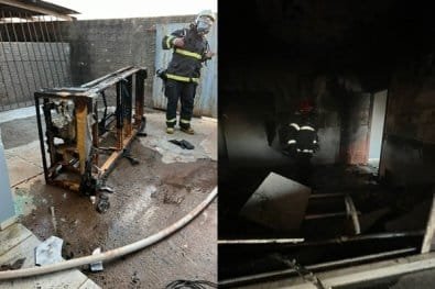 Homem sofre queimaduras ao tentar resgatar sofá durante incêndio em Alta Floresta, MT