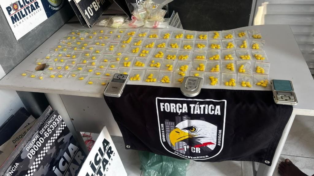 Operação da Força Tática apreende mais de 300 comprimidos de ecstasy em Cuiabá