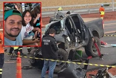 Tragédia na BR-163: Pai e duas filhas de MT morrem em colisão com carreta em MS