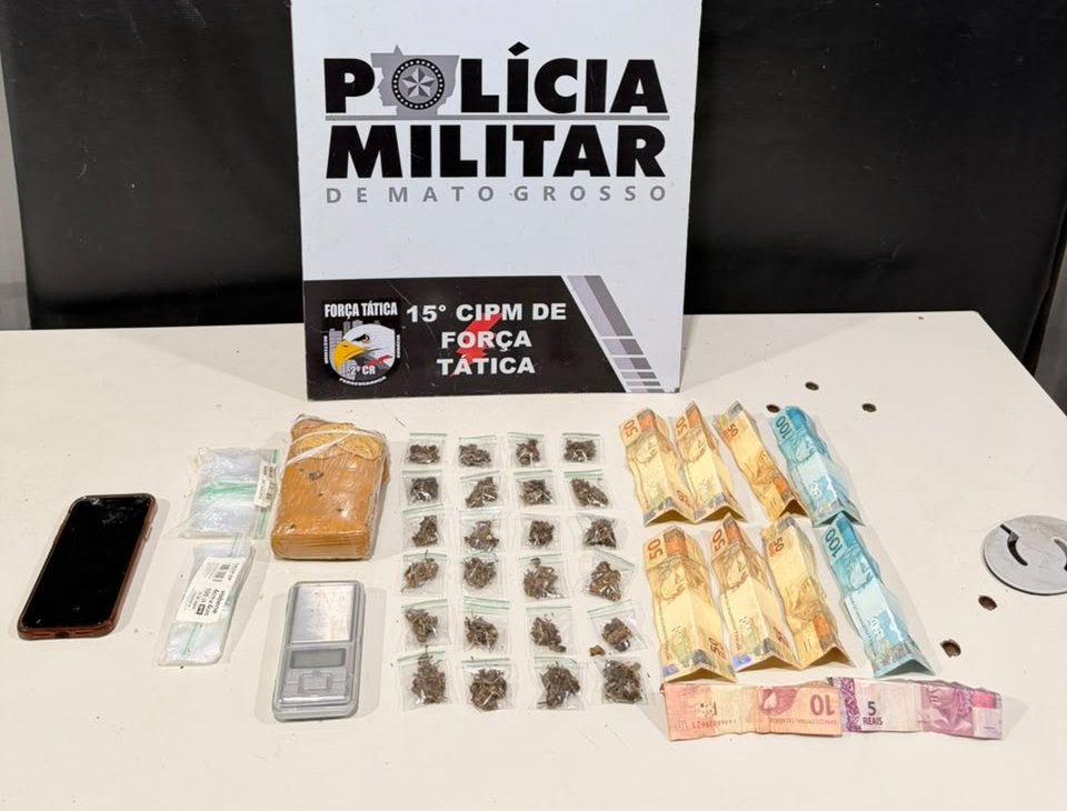Adolescente é apreendido com tablete e porções de maconha em Várzea Grande