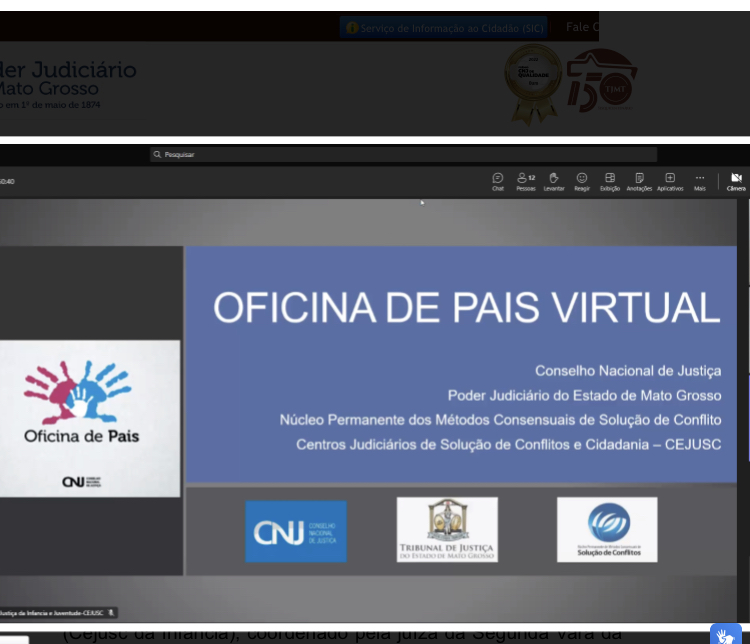 Oficina de Parentalidade do Tribunal de Justiça prepara pais e filhos para lidar com a separação