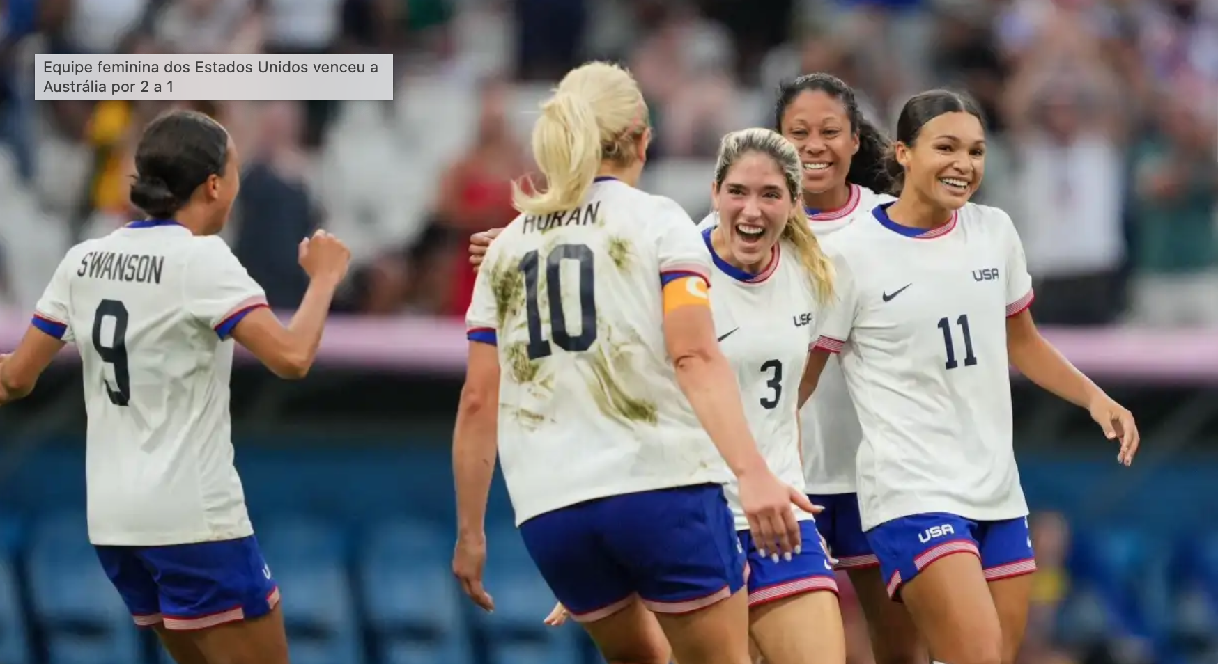 Paris 2024: Austrália perde dos EUA e Brasil se classifica no futebol