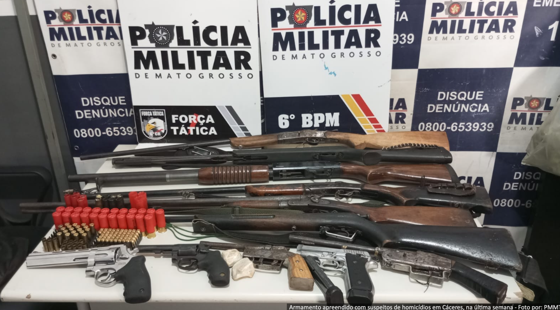 Polícia Militar de Mato Grosso apreendeu mais de 1,3 mil armas de fogo e simulacros em 2024