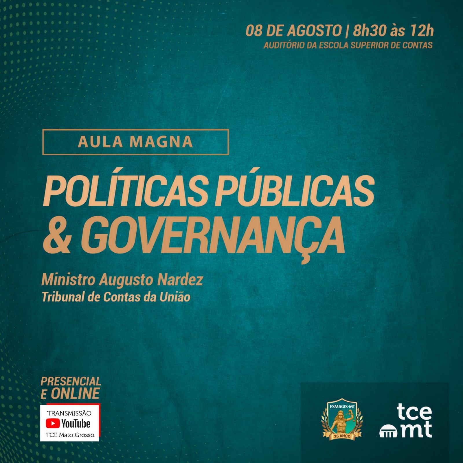 Políticas públicas e governança: inscrições abertas para aula magna na próxima segunda