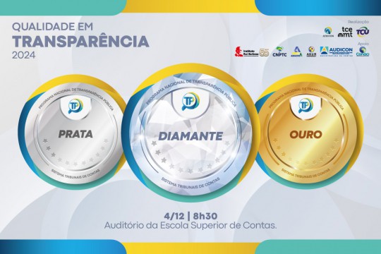 TCE-MT recebe Selo Diamante de qualidade da transparência pública pela terceira vez