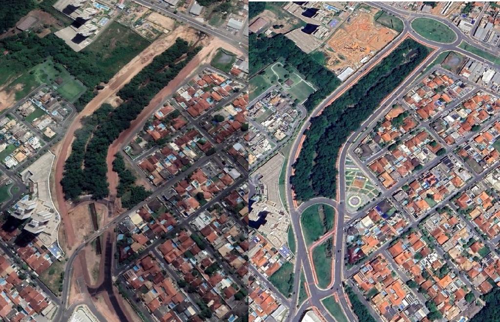 Veja a evolução de obras do Governo de MT em imagens de satélite